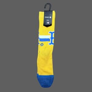 Stance Boston Red Sox City Connect Crew Socks L M9-13 W11-14 NWT Yellow/Blue
